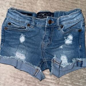 Girls Blue Riley Short Lucky‎ Brand Jean Shorts Size 4/5